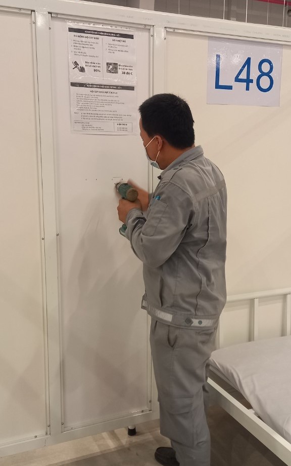 Thi công tại bệnh viện dã chiến TPHCM 19